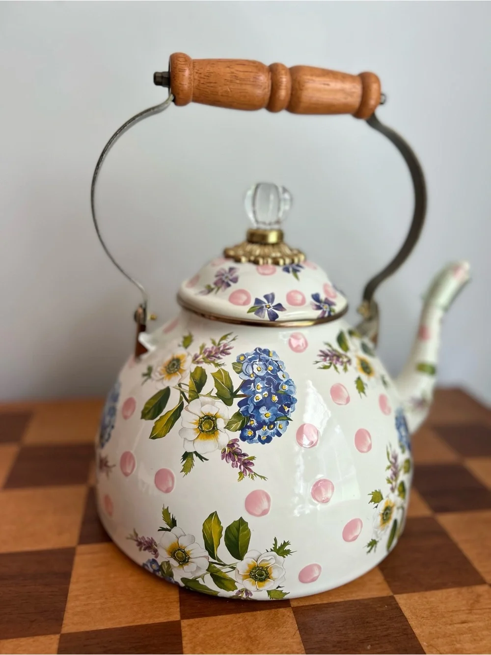 Wildflowers Pink 3 Qt. tea Kettle